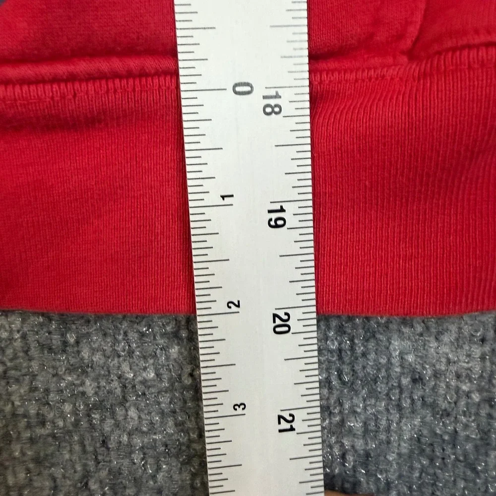 Vintage OshKosh Bgosh Red Full Zip Hoodie Sweatshirt Red Navy Blue Boys 8